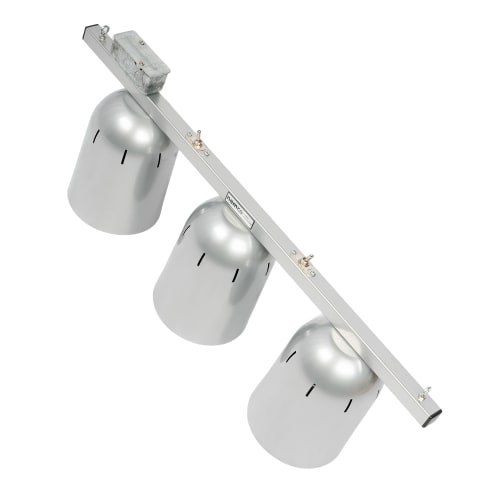 Nemco 6006-3 30 3/4" Track Mount Heat Lamp w/ (3) Lamps - Lower Switch, Silver, 120v