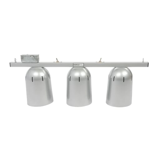 Nemco 6006-3 30 3/4" Track Mount Heat Lamp w/ (3) Lamps - Lower Switch, Silver, 120v