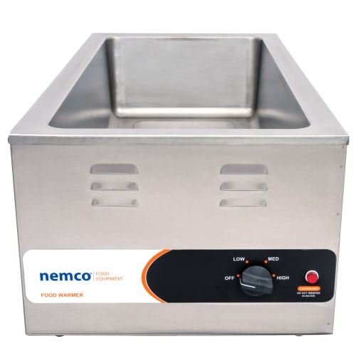 Nemco 6055A-43 Countertop Food Warmer - Wet w/ (4) 1/3 Pan Wells, 120v
