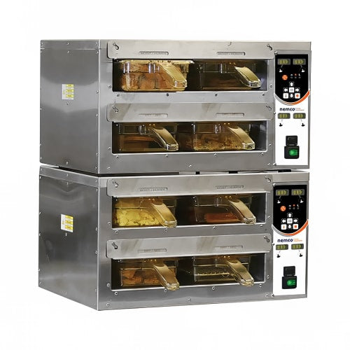 Nemco 6070-TF 19 1/2" Freestanding Warming Unit for (4) 1/3 Size Pans, 120v