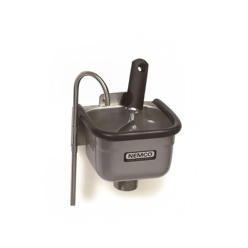 Nemco 77316-7 7" Spade Cleaning Well w/ 3/8" Round Spigot & Rubber Bumper, Stainless