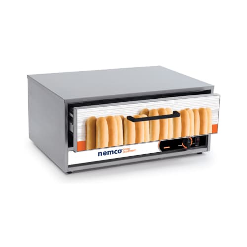 Nemco 8018-BW Humidified Hot Dog Bun Warmer w/ (24) Bun Capacity, 120v
