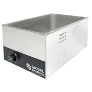 Global Solutions Countertop Food Warmer - Wet or Dry w/ (1) Full Size Pan Well, 120v (GS1665)