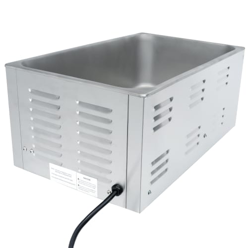 Global Solutions Countertop Food Warmer - Wet or Dry w/ (1) Full Size Pan Well, 120v (GS1665)