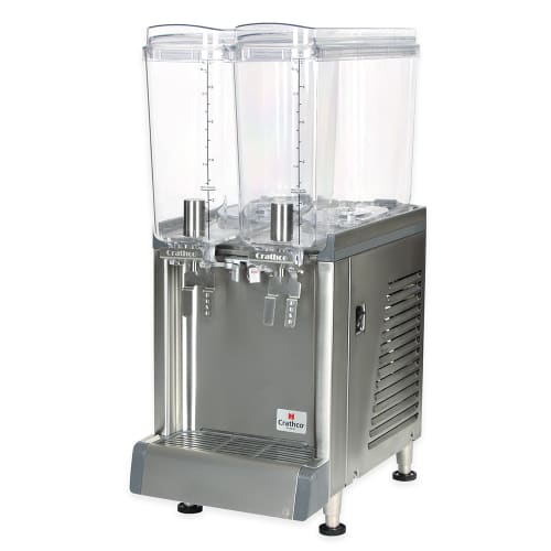 Crathco CS-2E-16-290 Refrigerated Drink Dispenser w/ (2) 2 2/5 gal Bowls, Pre Mix, 120v