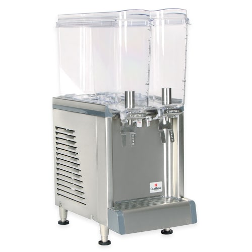 Crathco CS-2E-16-290 Refrigerated Drink Dispenser w/ (2) 2 2/5 gal Bowls, Pre Mix, 120v