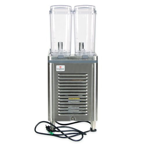 Crathco CS-2E-16-290 Refrigerated Drink Dispenser w/ (2) 2 2/5 gal Bowls, Pre Mix, 120v