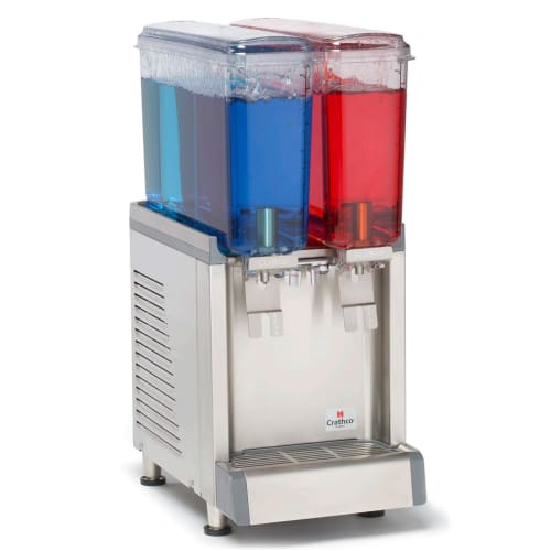 Crathco CS-2E-16-290 Refrigerated Drink Dispenser w/ (2) 2 2/5 gal Bowls, Pre Mix, 120v
