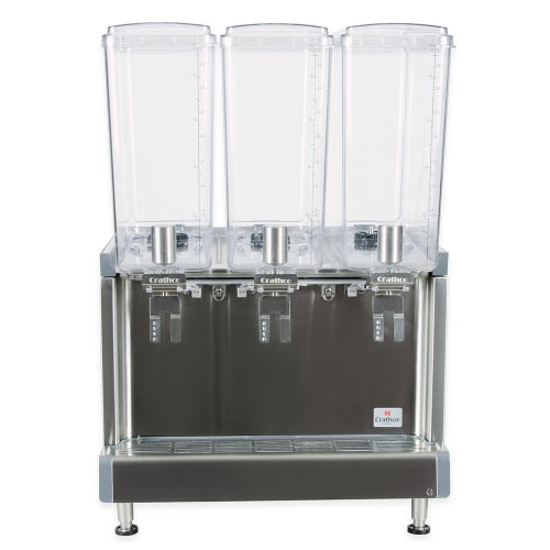 Crathco CS-3L-16-290 Refrigerated Drink Dispenser w/ (3) 4 3/4 gal Bowls, Pre Mix, 120v