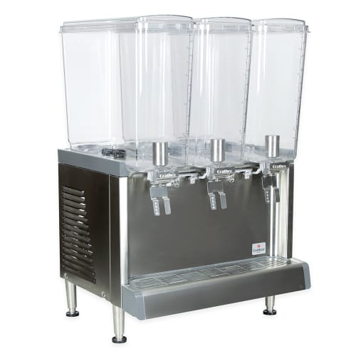 Crathco CS-3L-16-290 Refrigerated Drink Dispenser w/ (3) 4 3/4 gal Bowls, Pre Mix, 120v