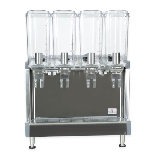 Crathco CS-4E-16-290 Refrigerated Drink Dispenser w/ (4) 2 2/5 gal Bowls, Pre Mix, 120v