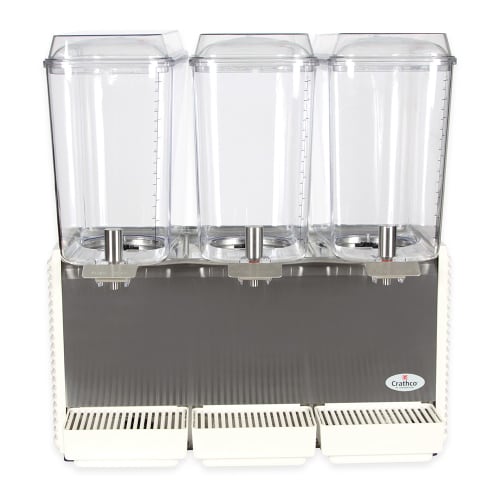Crathco D35-4 Refrigerated Drink Dispenser w/ (3) 5 gal Bowls, Pre Mix, 115v