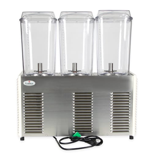 Crathco D35-4 Refrigerated Drink Dispenser w/ (3) 5 gal Bowls, Pre Mix, 115v