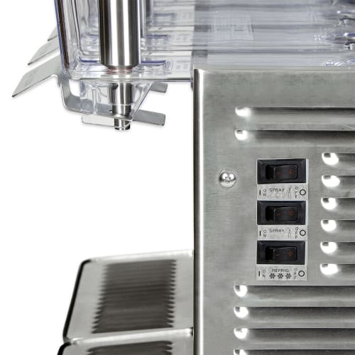 Crathco E49-3 Refrigerated Drink Dispenser w/ (4) 2 2/5 gal Bowls, Pre Mix, 115v