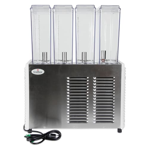 Crathco E49-4 Refrigerated Drink Dispenser w/ (4) 2 2/5 gal Bowls, Pre Mix, 115v