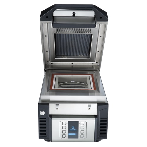 Electrolux Professional 603940 Single Commercial Panini Press w/ Aluminum & Glass Grooved & Smooth Plates, 208v/1ph