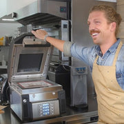 Electrolux Professional 603940 Single Commercial Panini Press w/ Aluminum & Glass Grooved & Smooth Plates, 208v/1ph