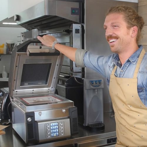 Electrolux Professional 603940 Single Commercial Panini Press w/ Aluminum & Glass Grooved & Smooth Plates, 208v/1ph