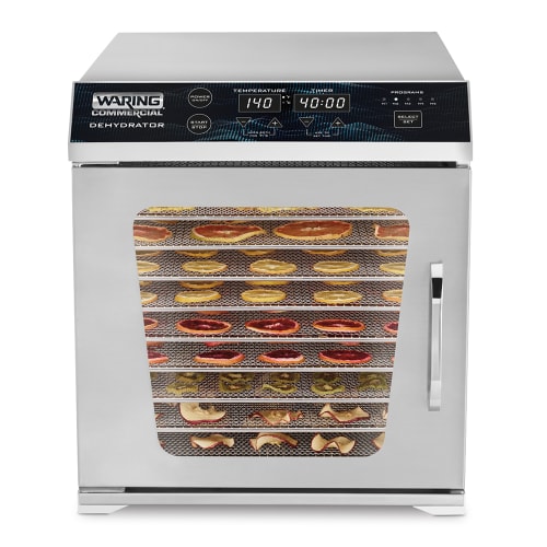 Waring WDH10 10 Tray Countertop Commercial Dehydrator w/ Glass Door
