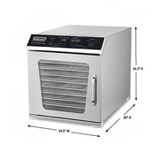 Waring WDH10 10 Tray Countertop Commercial Dehydrator w/ Glass Door