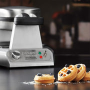Waring WMB400X Single Mini Belgian Waffle Maker w/ Cast Aluminum Grids, 1200W
