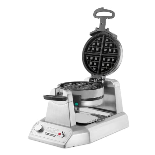Waring WW200 Double Classic Belgian Waffle Maker w/ Cast Aluminum Grids, 1400W