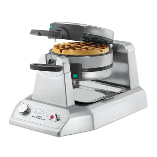 Waring WW200 Double Classic Belgian Waffle Maker w/ Cast Aluminum Grids, 1400W