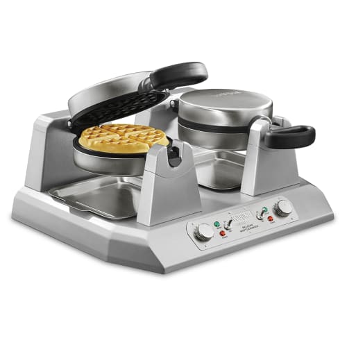 Waring WW250X Double Classic Belgian Waffle Maker w/ Cast Aluminum Grids, 2400W