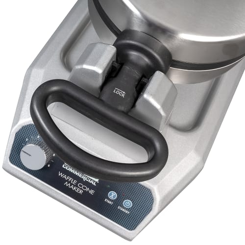 Waring WWCM180 Single Waffle Cone Maker w/ Embedded Heating Element & Extra-Deep Drip Pan