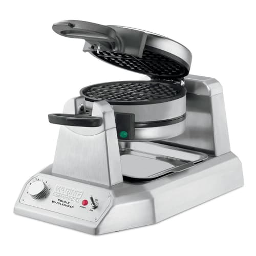 Waring WWD200 Double Classic American Waffle Maker w/ Cast Aluminum Grids, 1300W