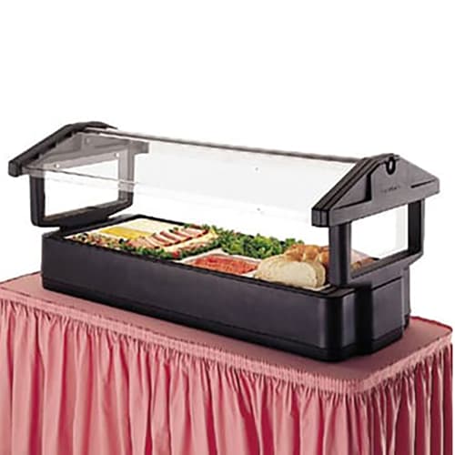 Cambro 5FBRTT158 50 1/16" Cold Food Bar - (4) Pan Capacity, Table Top, Hot Red