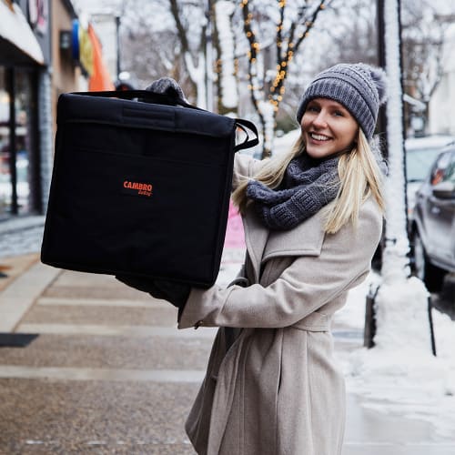 Cambro GBD121515110 GoBag™ Food Delivery Bag - 12" x 15" x 15", Nylon, Black