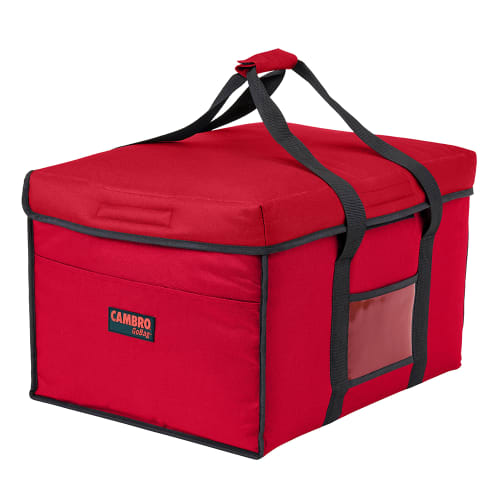 Cambro GBD181412521 GoBag® Jumbo Food Delivery Bag - 18" x 14" x 12", Nylon, Cambro Red