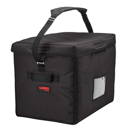 Cambro GBD211517110 GoBag® Stadium Food Delivery Bag - 21" x 15" x 17", Nylon, Black