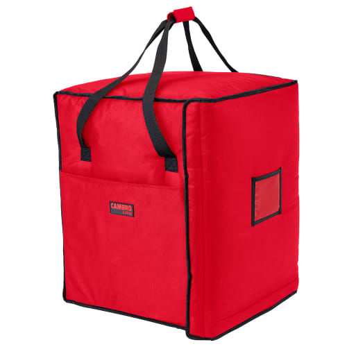 Cambro GBPP1018521 GoBag® Premium Pizza Delivery Bag - 19" x 19" x 23", Nylon, Cambro Red