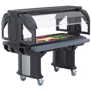 Cambro VBR5110 52 9/32" Versa Food Bar™ Cold Food Bar - (4) Pan Capacity, Floor Model, Black