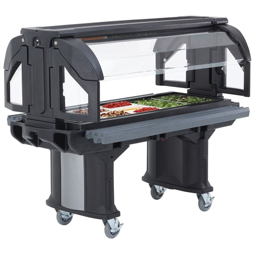 Cambro VBR5110 52 9/32" Versa Food Bar™ Cold Food Bar - (4) Pan Capacity, Floor Model, Black