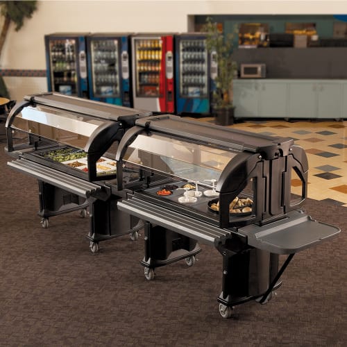 Cambro VBR5110 52 9/32" Versa Food Bar™ Cold Food Bar - (4) Pan Capacity, Floor Model, Black