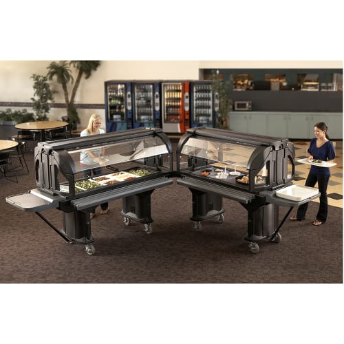 Cambro VBR5110 52 9/32" Versa Food Bar™ Cold Food Bar - (4) Pan Capacity, Floor Model, Black