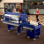 Cambro VBRL5186 52 9/32" Versa Food Bar™ Cold Food Bar - (4) Pan Capacity, Floor Model, Navy Blue