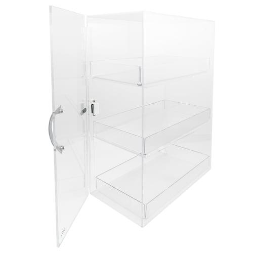 Cal-Mil 1204 Bread Box w/ 3 Bins & Frosted Top, 7 x 12 x 20" High