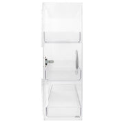 Cal-Mil 1204 Bread Box w/ 3 Bins & Frosted Top, 7 x 12 x 20" High