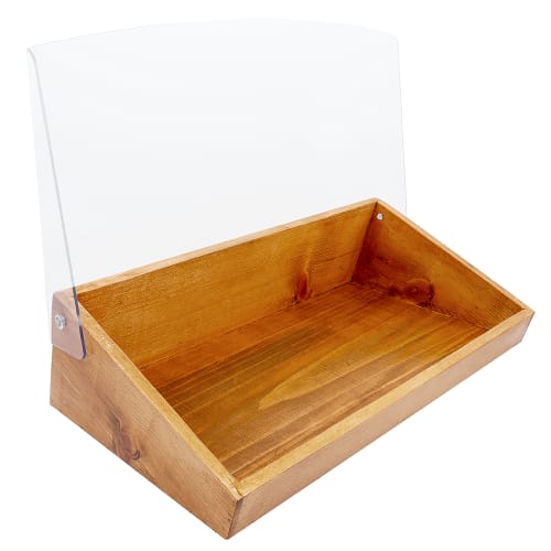 Cal-Mil 1332-12-99 Pastry Display Bin w/ Hinged Lid - 20" x 11", Wood