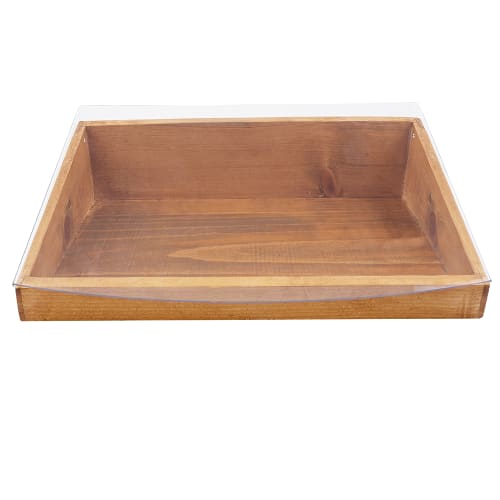 Cal-Mil 1332-12-99 Pastry Display Bin w/ Hinged Lid - 20" x 11", Wood