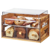 Cal-Mil 3624-99 4 Section Pastry Display Case - Reclaimed Wood/Acrylic