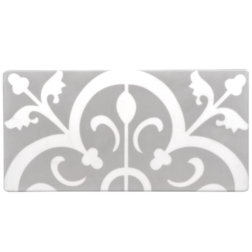 Cal-Mil 3731-86 Serving Tile - 12" x 6", Melamine, White/Gray