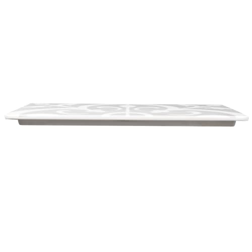 Cal-Mil 3731-86 Serving Tile - 12" x 6", Melamine, White/Gray
