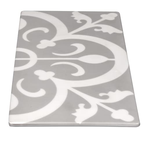 Cal-Mil 3731-86 Serving Tile - 12" x 6", Melamine, White/Gray