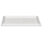 Cal-Mil 3731-86 Serving Tile - 12" x 6", Melamine, White/Gray