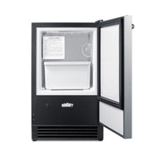 Summit BIM26 15"W Crescent Cube Undercounter Ice Machine - 15 lbs/day, Air Cooled, No Drain Needed, 115v
